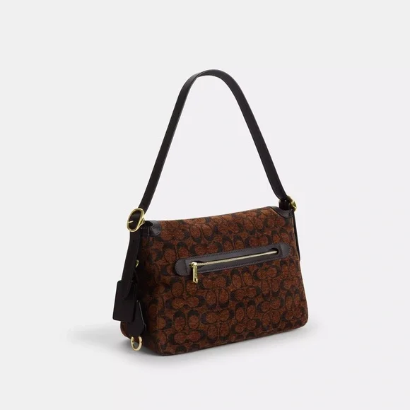 Coach Etta Flap Shoulder Bag In Signature Chenille NWT